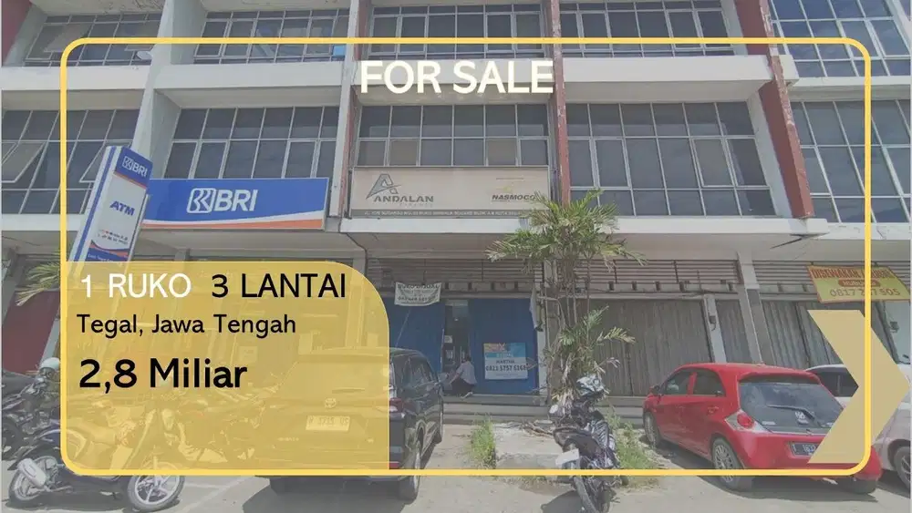 RUKO 3 LANTAI SIAP HUNI STRATEGIS DI KOTA TEGAL