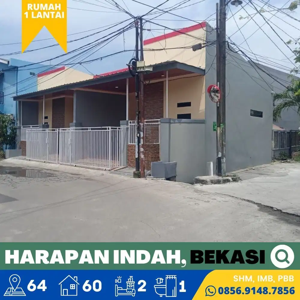 Rumah dijual Baru Murah Harapan Indah, Bekasi 10 menit Tol Cakung, SHM