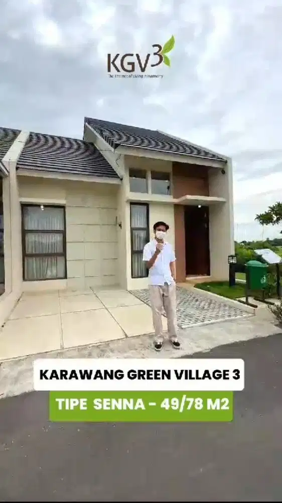 Di jual Rumah type SENNA 6x13 di Perumahan KGV3 Karawang Timur Kosambi