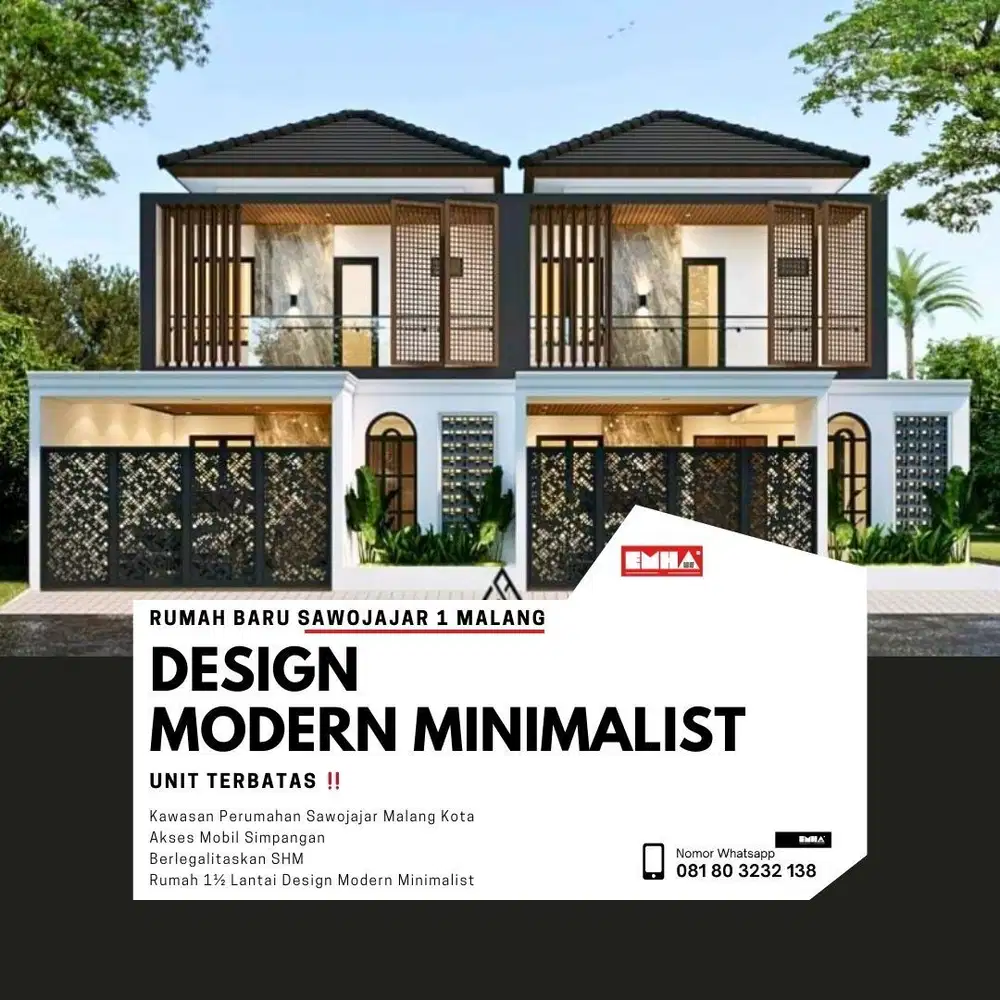 Rumah Baru 2 Lantai Modern Minimalis Sawojajar 1 Malang