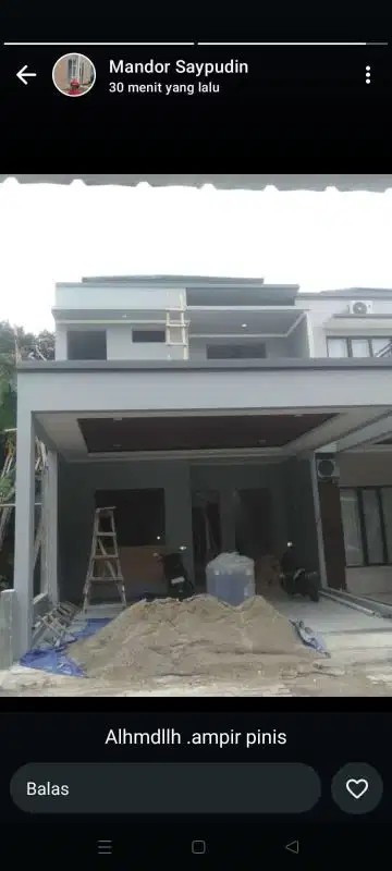 Dijual Rumah 2 Lantai Baru on Progress dekat Exit Tol Cibubur