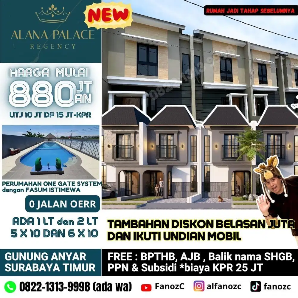 alana palace regency, perumahan murah surabaya, rumah minimalis,