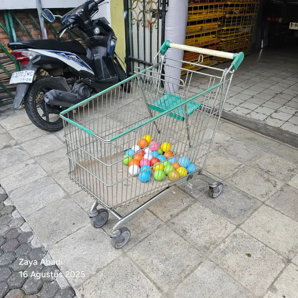 Troli Trolley Keranjang Belanja Minimarket Supermarket 125 liter BEKAS