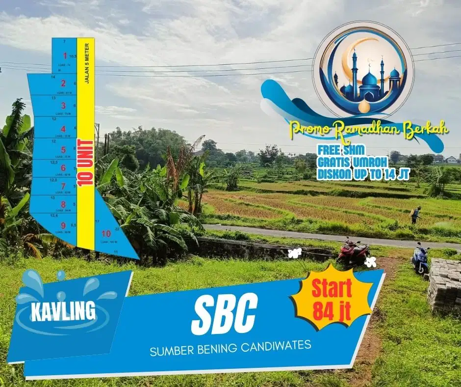 JUAL TANAH KAVLING SUMBER BENING CANDIWATES FREE SHM