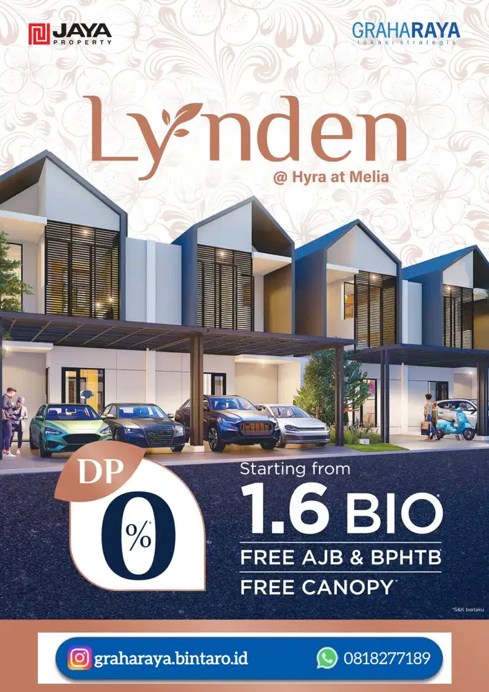 Rumah 2 Lantai Tipe Lynden Cluster Melia Hyra Graha Raya