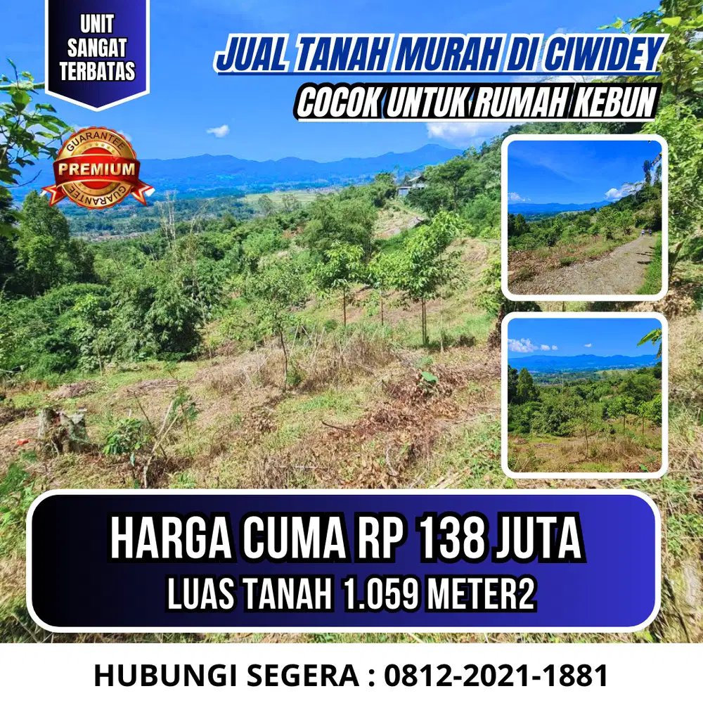 Jual tanah murah di Ciwdiey