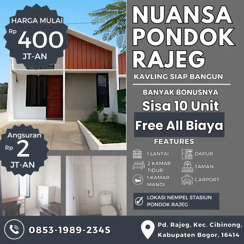 Rumah Dijual Murah cuma 400jtaan