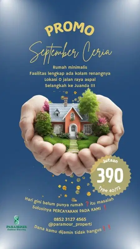 Miliki hunian ada kolam renang 400 jutaan di Juanda