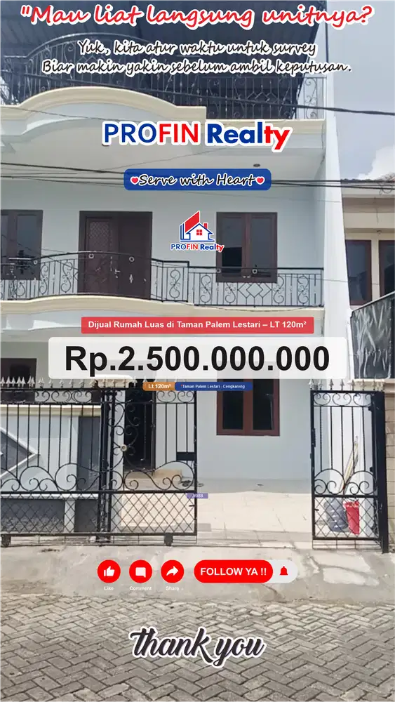 Dijual rumah Taman Palem Lestari