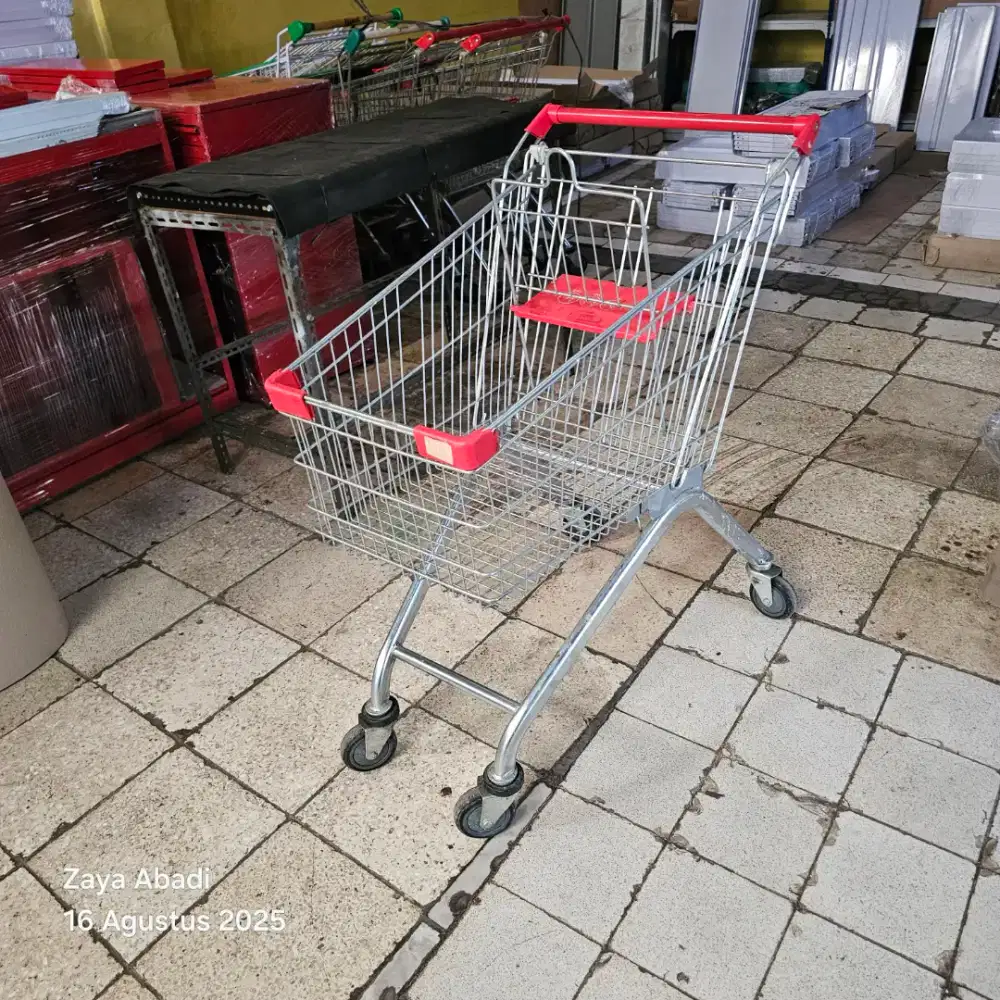 Troli Trolley Keranjang Belanja Minimarket Supermarket 100 liter BEKAS