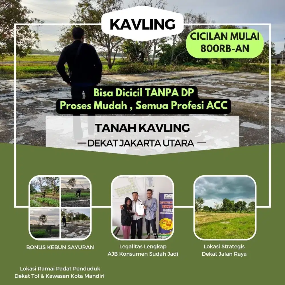 Tanah Murah Cicilan Murah Cuma 800rb Per Bulan Semua Profesi