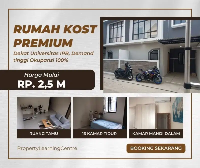Rumah Kost Strategis Dekat Kampus, Penghasilan Plus Plus