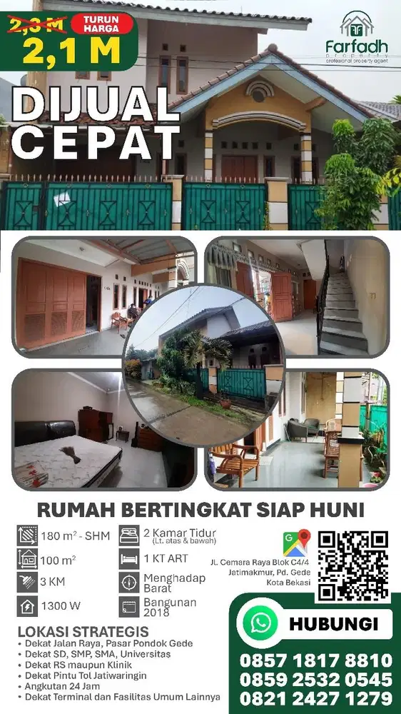 DIJUAL CEPAT RUMAH STRATEGIS SIAP HUNI SHM JATIWARINGIN