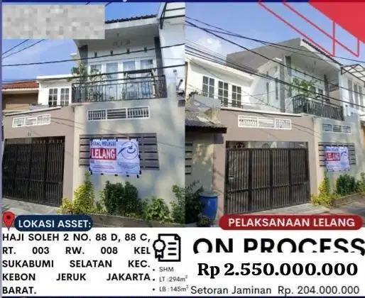 Djual rumah mewah strategis melalui mekanisme lelang
