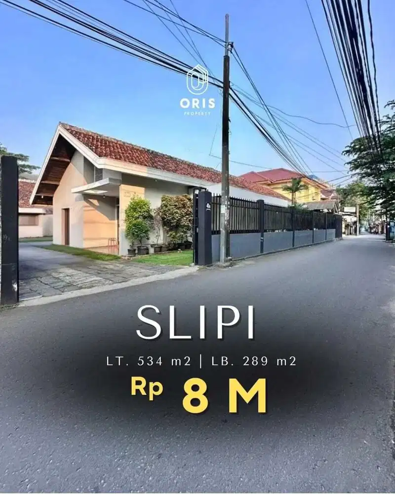 Slipi Jakarta Barat Rumah Hitung Tanah Posisi Hoek Dekat Tol Dalkot