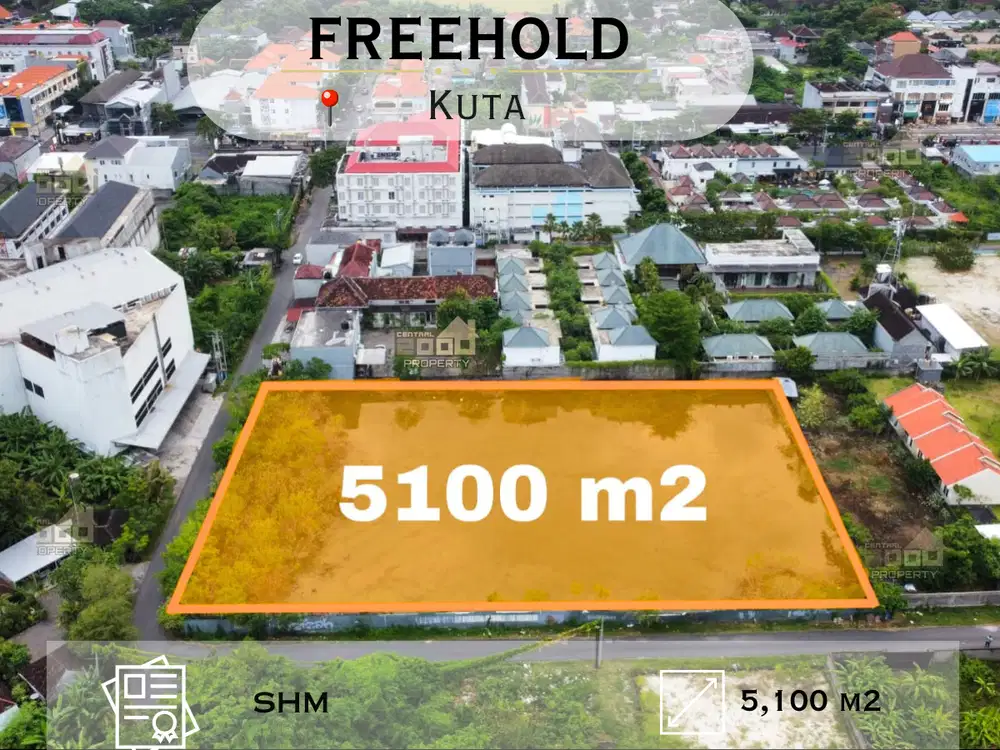 Tanah Strategis di Jantung Kuta, Cocok untuk Hotel, Sekolah