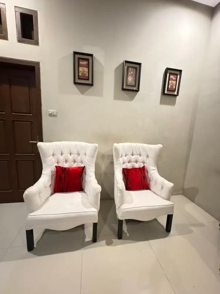 Sofa putih jepara santai
