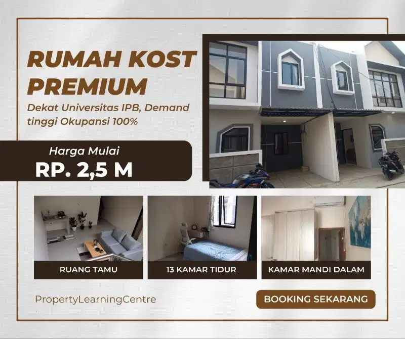 Rumah Kost Premium Penghasilan Maksimum, Okupasi 100% Terisi