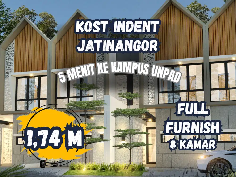 Rukost full furnish 6 kamar hanya 5 menit ke Kampus UNPAD