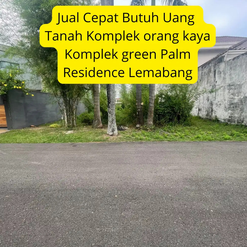 Tanah komplek green palm palembang depan JM Lemabang siap bangun......