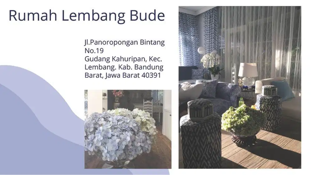 Dijual Rumah Villa di daerah parawisata Lembang Bandung