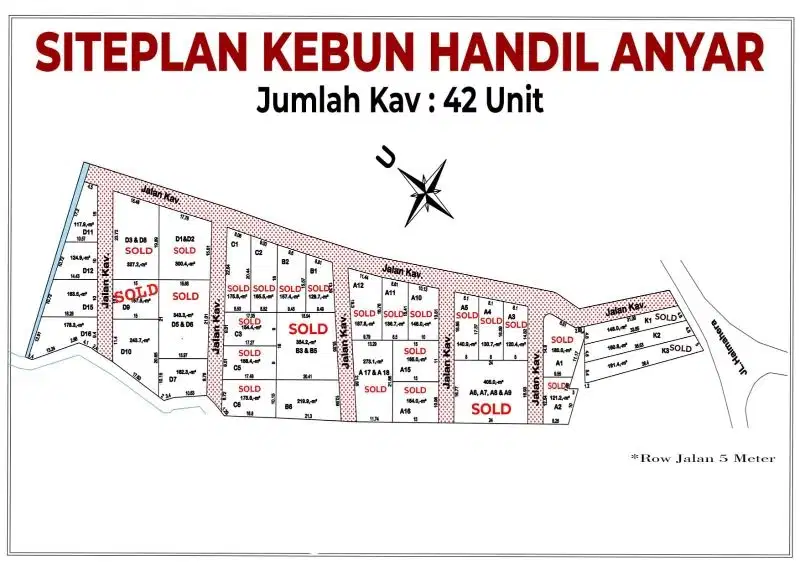 Tanah kebun Handil 100 meter dari sekolahan dian Harapan