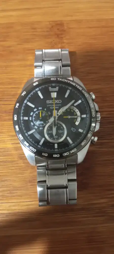 Jam Tangan Seiko ChronographSSB303PI Men Black Dial