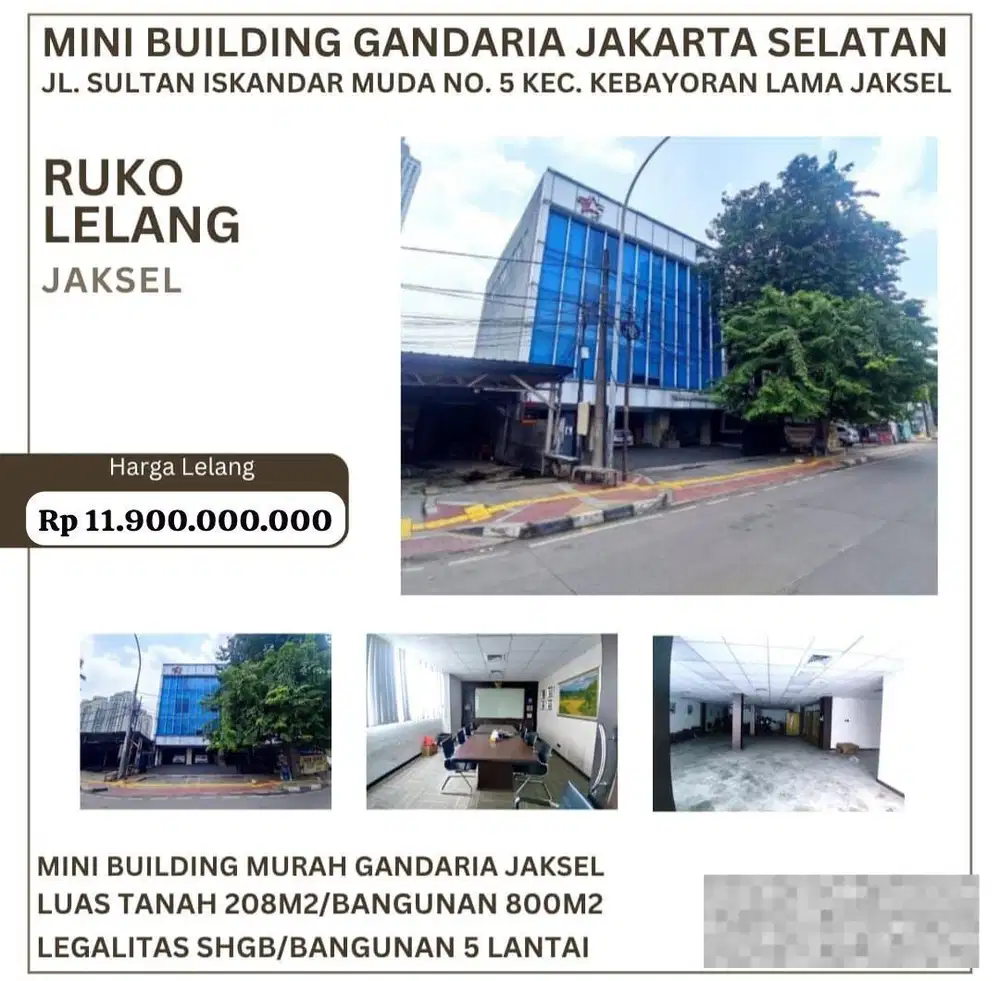 Djual gedung kantor lokasi strategis di gandaria Jaksel