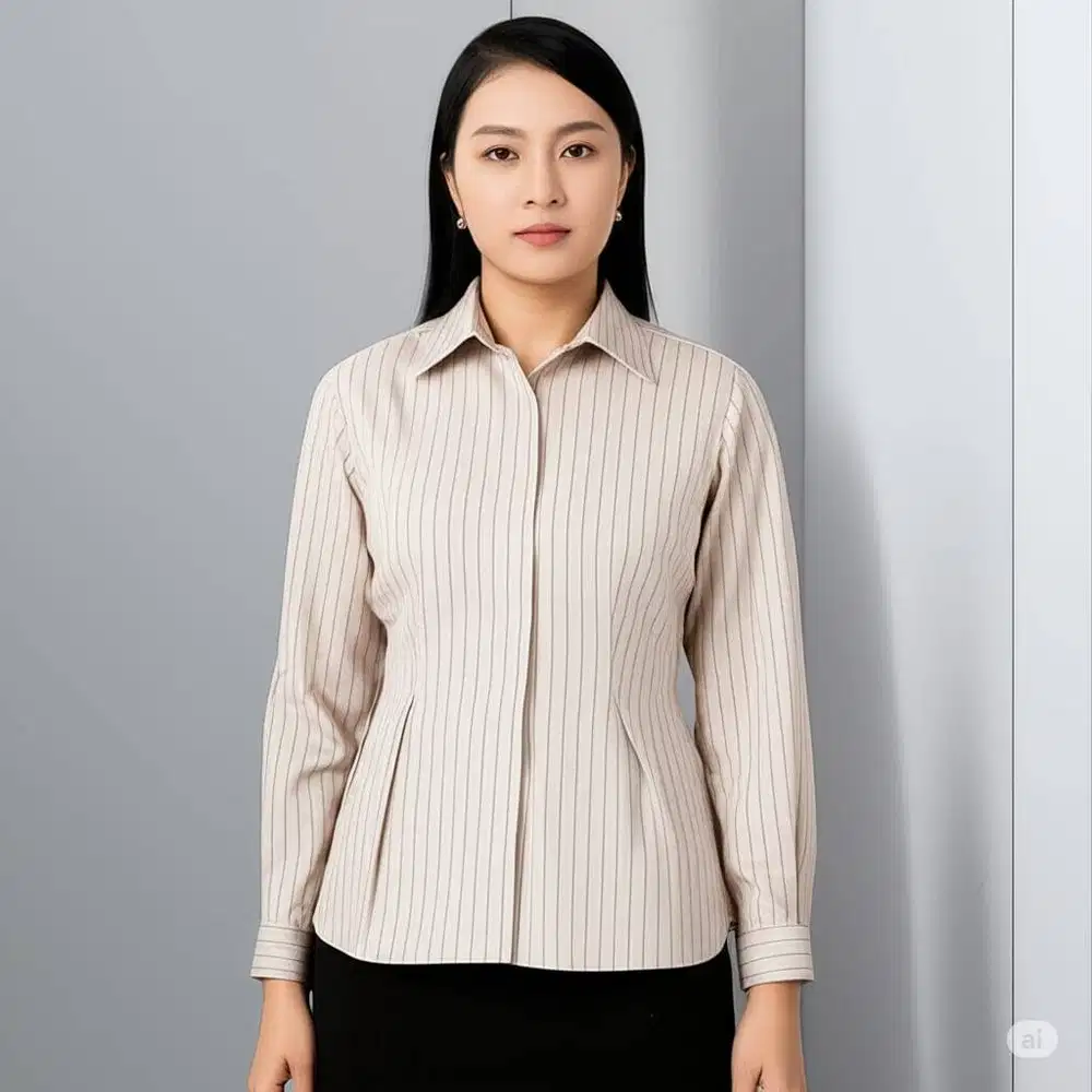 Kemeja panjang salur semi woll model terbaru