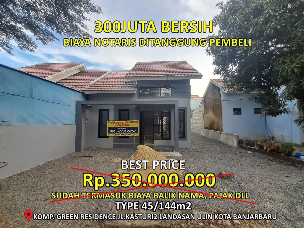 rumah siap huni type 45 di cluster mewah GREEN RESIDENCE