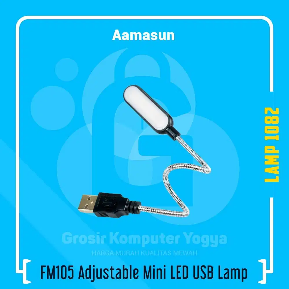 Aamasun FM105 Adjustable Mini LED USB Lamp Lampu Baca