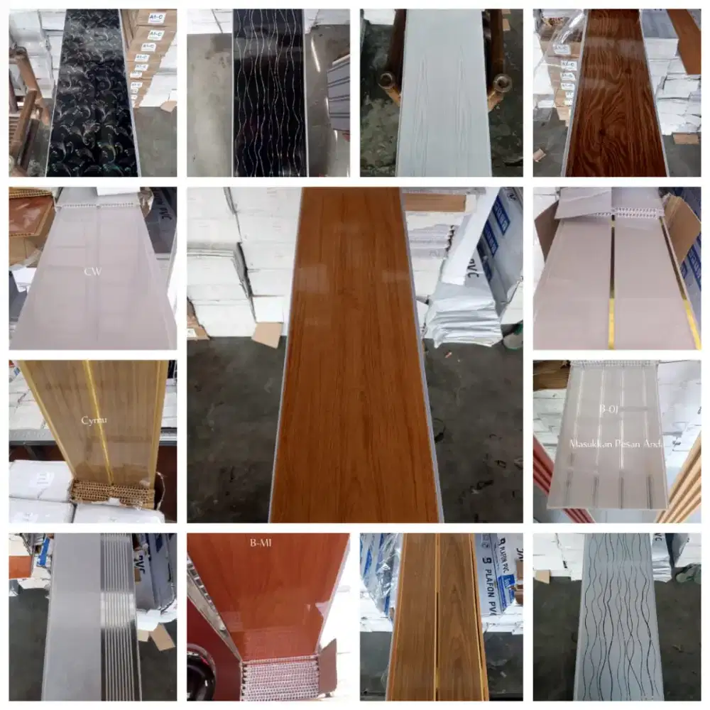 Jual matrial Pelapon Pvc dan lis holo dll