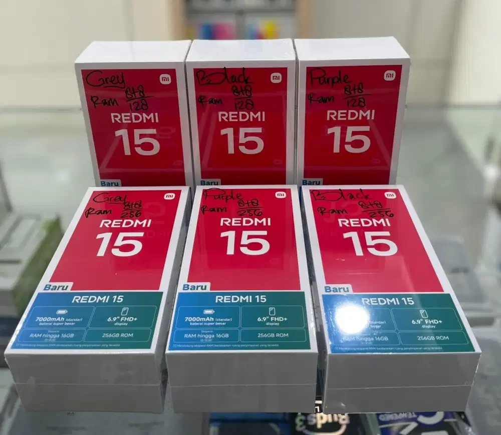 Baru...Redmi 15 8/128 Garansi Resmi (Warna : Black,Grey,Purple)