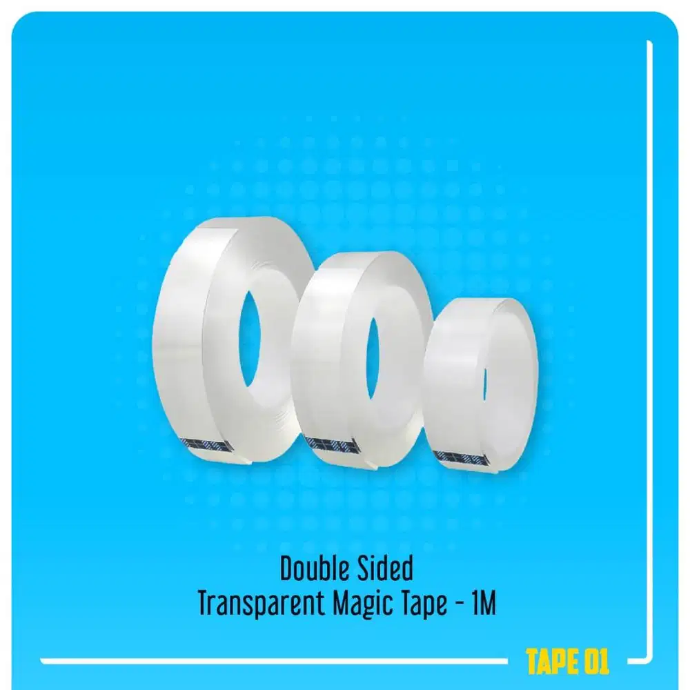 Transparent Double Sided Magic Tape Isolasi Bening Serbaguna - 1M