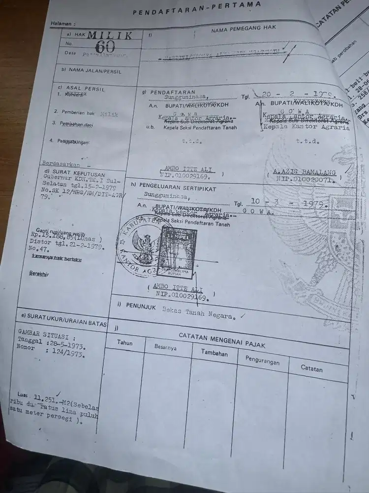 TANAH / LAHAN PERUMAHAN