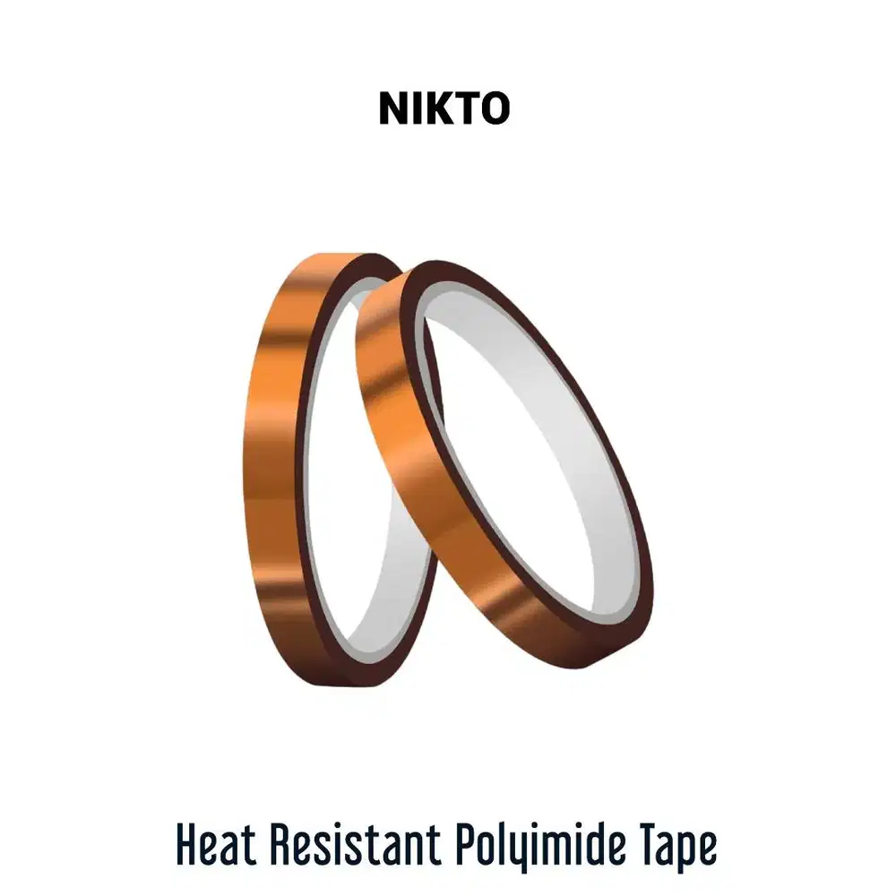 NIKTO Heat Resistant Polyimide High Temp Tape Lakban - 33 m x 5 mm