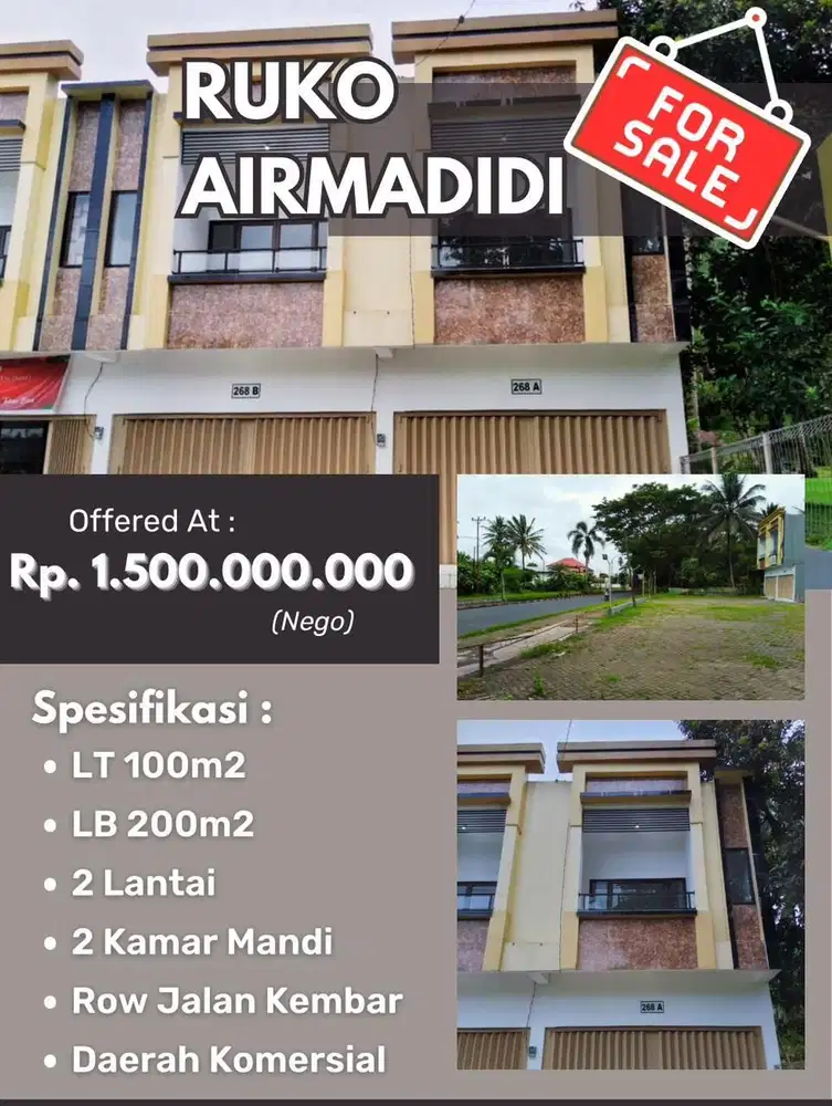DIJUAL RUKO BYPASS AIRMADIDI