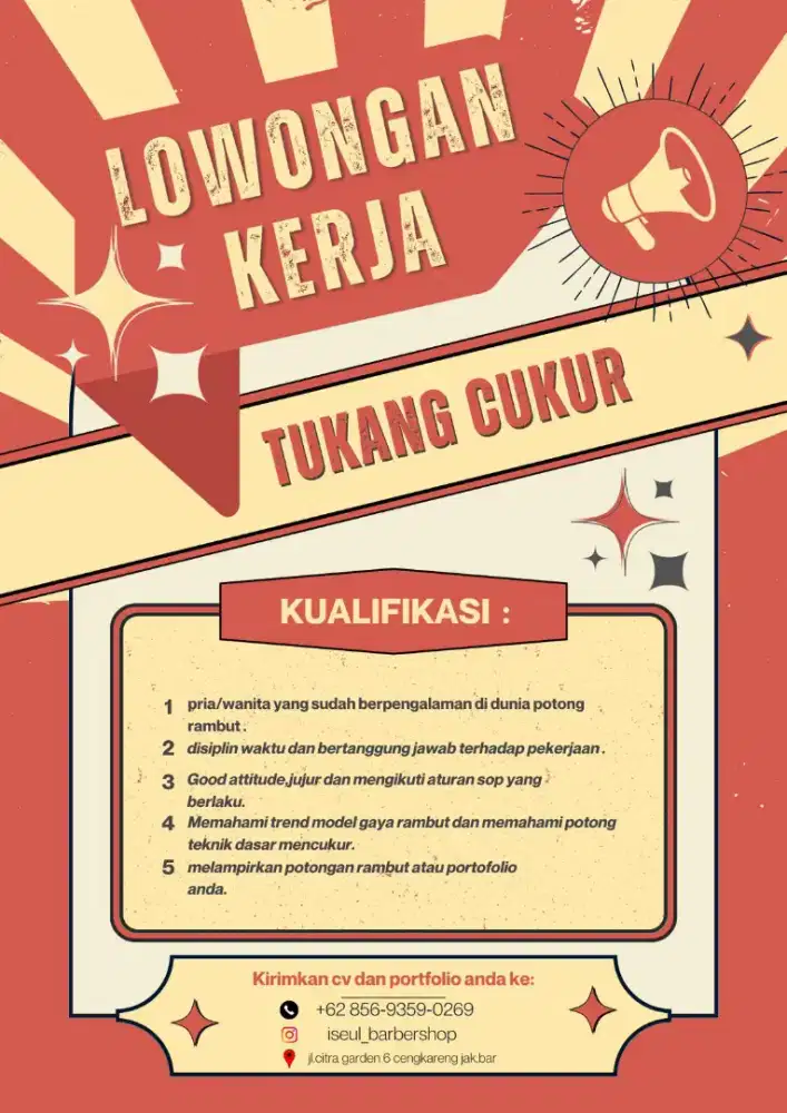 Tukang cukur capster barbershop