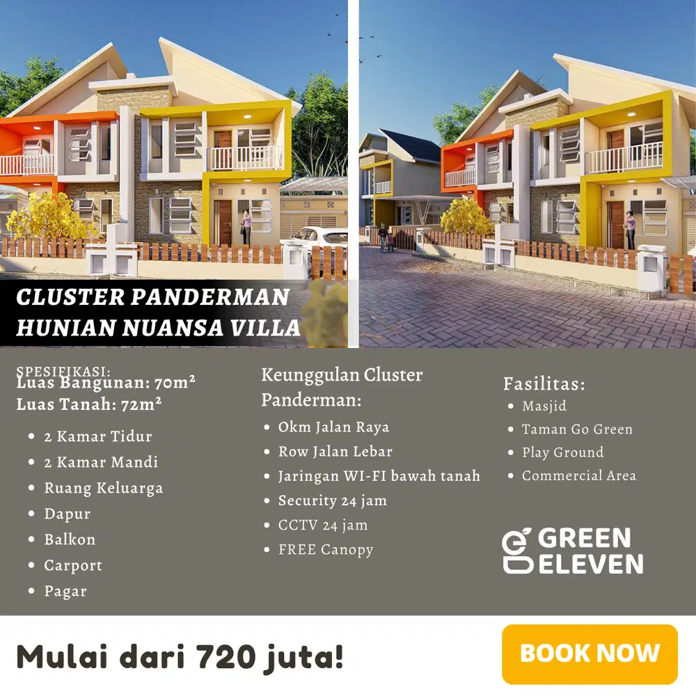 Rumah DiBeji Pasuruan Cluster Panderman 0km Jln Raya Sangat Strategis