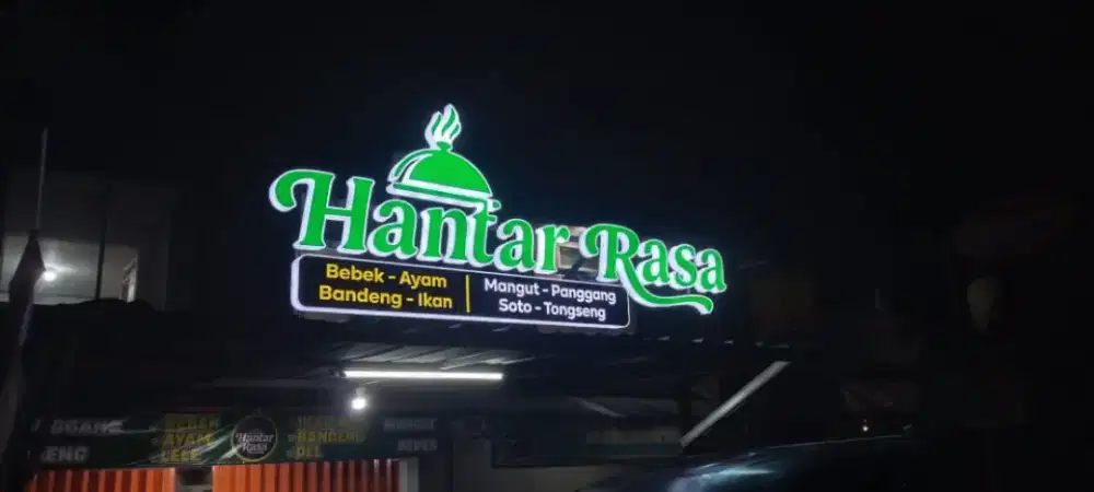 Huruf timbul akrilik nyala