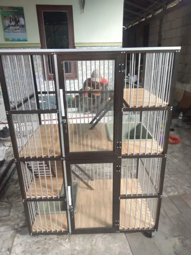 kandang kucing aluminium