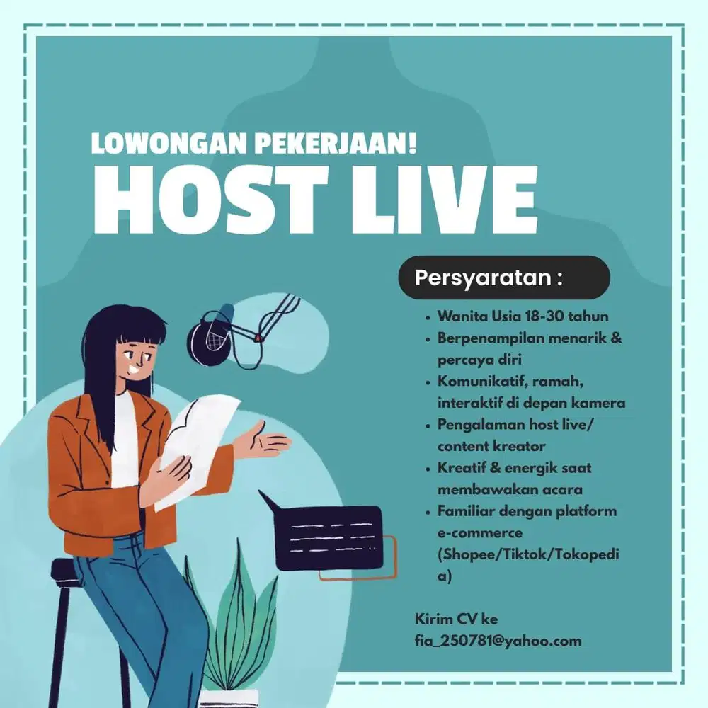 LOWONGAN HOST LIVE STREAMING
