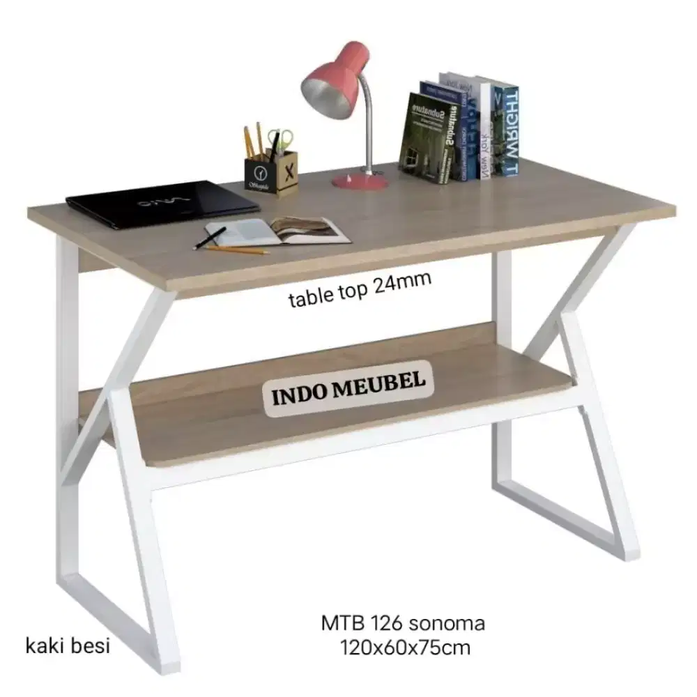 MEJA KANTOR, MEJA KASIR, MEJA BELAJAR, MEJA KERJA, KAKI BESI MODERN