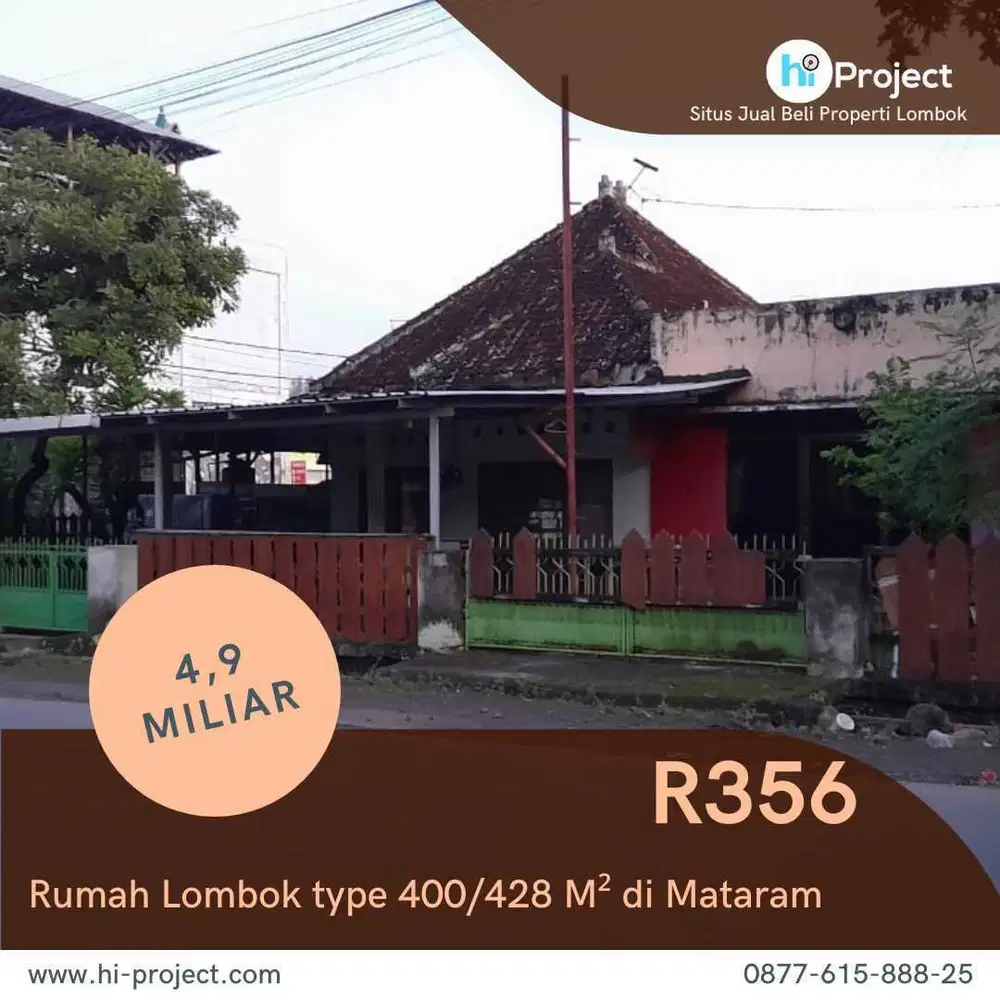 Rumah Lombok type 400/428 M² di Mataram R356