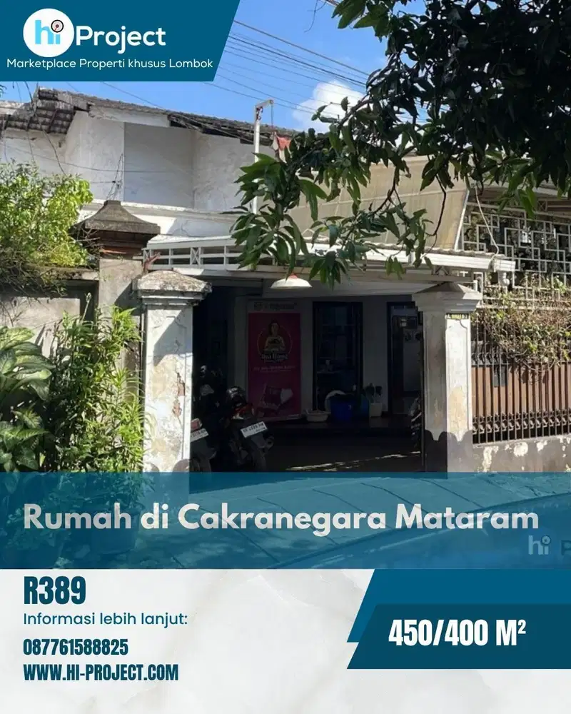 Rumah pinggir jalan di Cakranegara Mataram R389