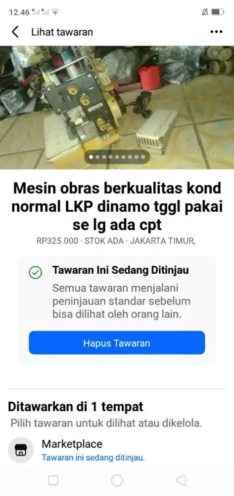 Mesin obras berkualitas kond normal LKP dinamo tggl pakai murah sj cpt