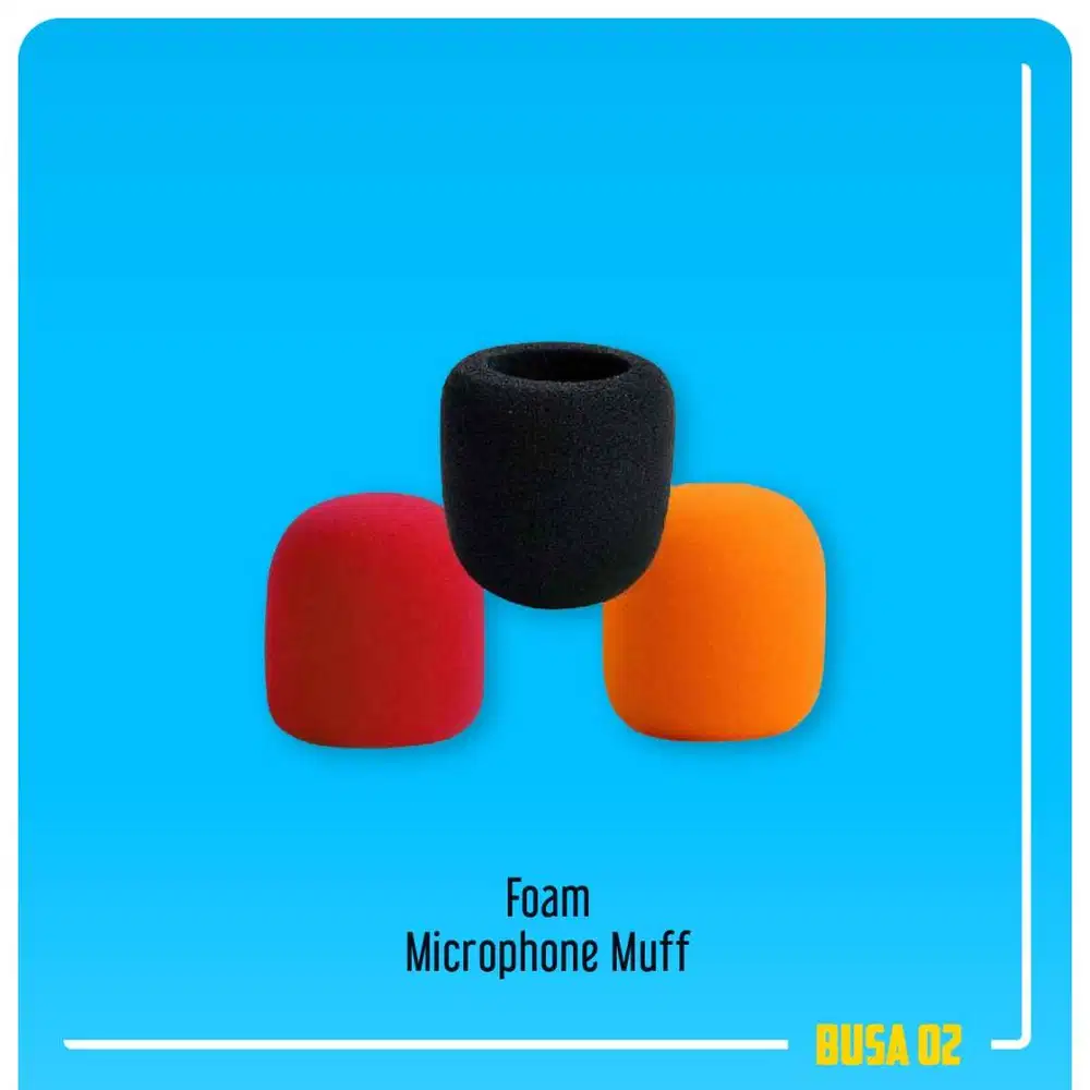 Foam Microphone Muff Mic Cover Busa Sarung Mikrofon Karaoke