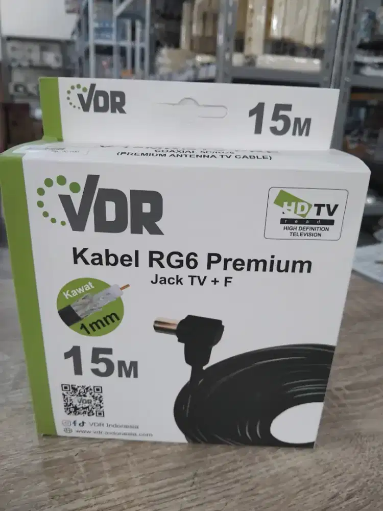 VDR Kabel RG6 Premium Jack TV + F
