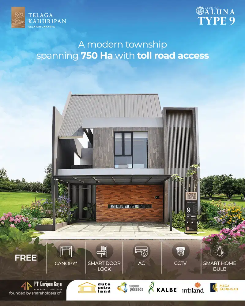 Jual Rumah Type 9 Cluster Aluna Telaga Kahuripan Bogor
