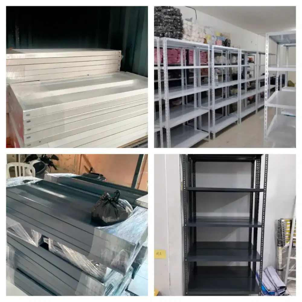 Rak besi siku lubang  Tebal 
5 & 4 susun 100x40x200cm .Bayr COD.Kokoh